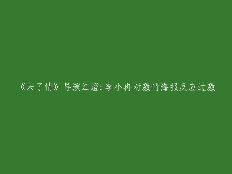 《未了情》导演江澄：李小冉对激情海报反应过激。

这是电影《一夜未了情》的导演江澄在接受网易娱乐采访时表示的。