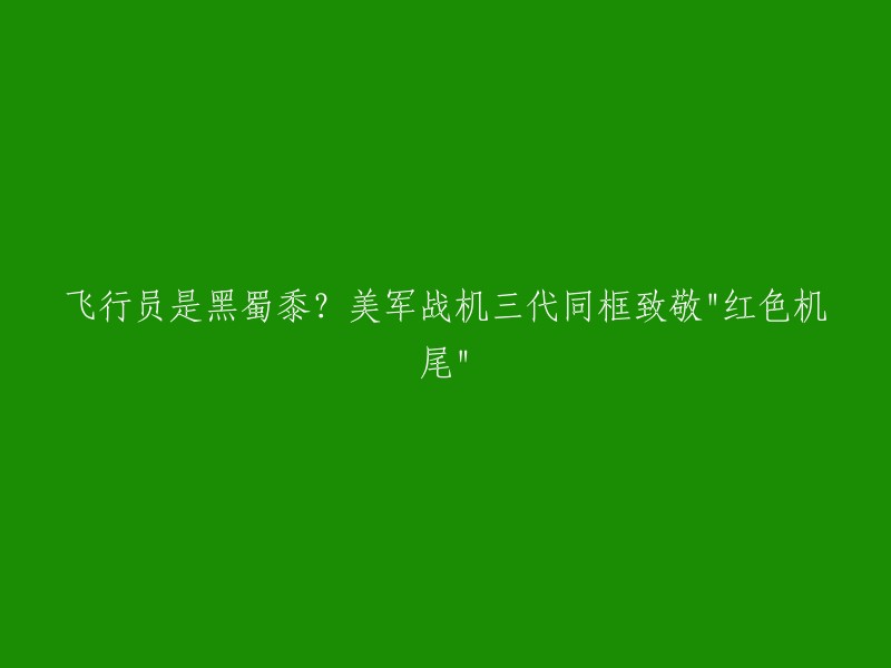 美军战机三代同框，向经典'红色机尾'致敬的飞行员是黑蜀黍？"