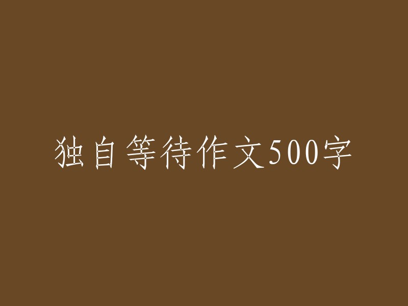 孤独等待：500字的探寻与感悟