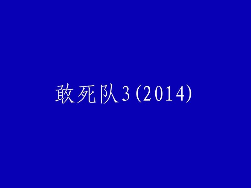 《敢死队3:2014》