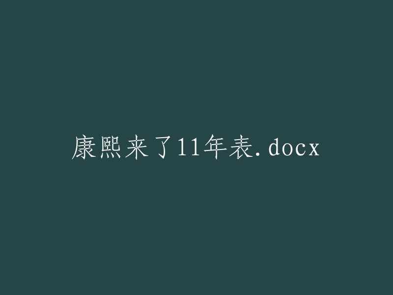 康熙来了11年：时间线与精彩回顾.docx