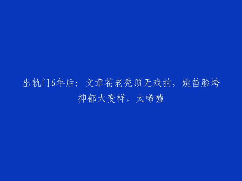 六年后回顾：文章老去，秃顶无戏可拍；姚笛容颜消逝，抑郁情绪显著，令人唏嘘不已"