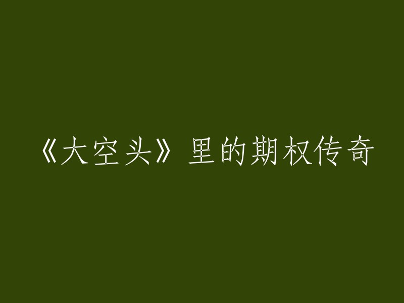 《大空头》：期权市场上的传奇故事