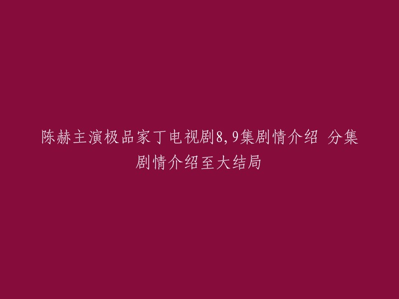 陈赫主演的《极品家丁》电视剧第8、9集剧情概述：从这里开始直至大结局的分集剧情介绍