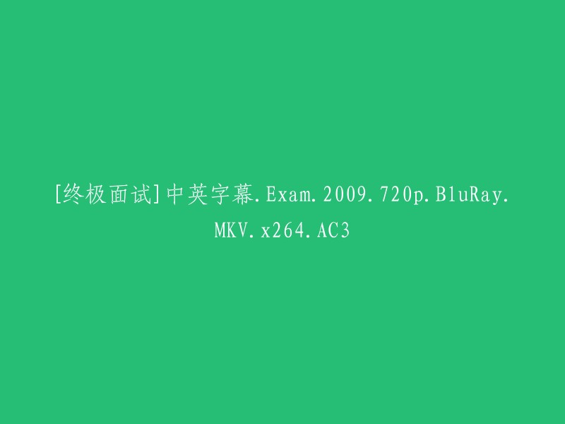 终极面试"的中英字幕版本：电影《终极面试》 - 高清1080p - Blu-Ray - MKV格式 - x264编码 - AC3音频