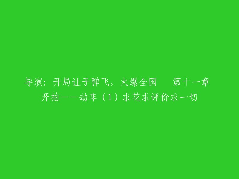 电影开拍：火爆全国的开局之子弹飞，第十一章——劫车(1),请求花式评价与支持！