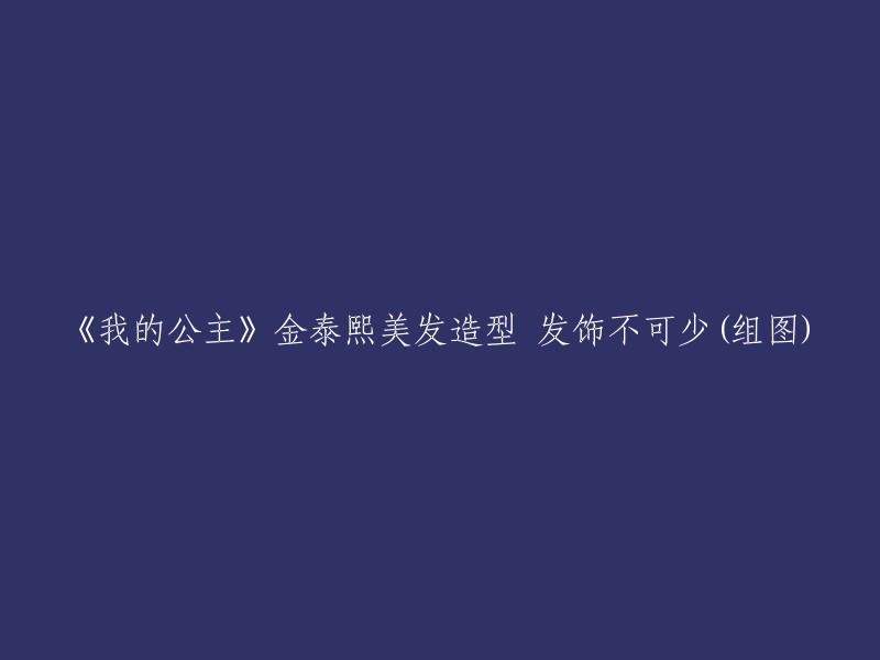 《我的公主》金泰熙美发造型 发饰不可少(组图)