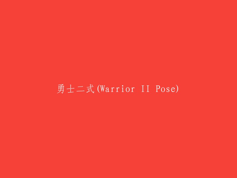 战士二式(Warrior II Pose)