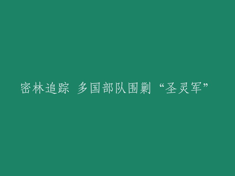 多国特遣队深入茂密丛林，联手打击“圣灵军”行动详解"