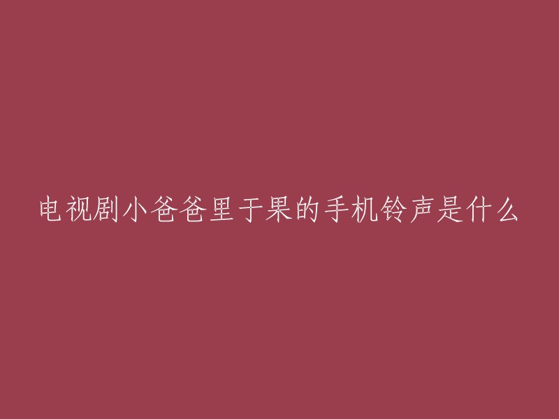 在电视剧《小爸爸》中，于果手机来电话时的手机铃声是龚琳娜的《金箍棒》。