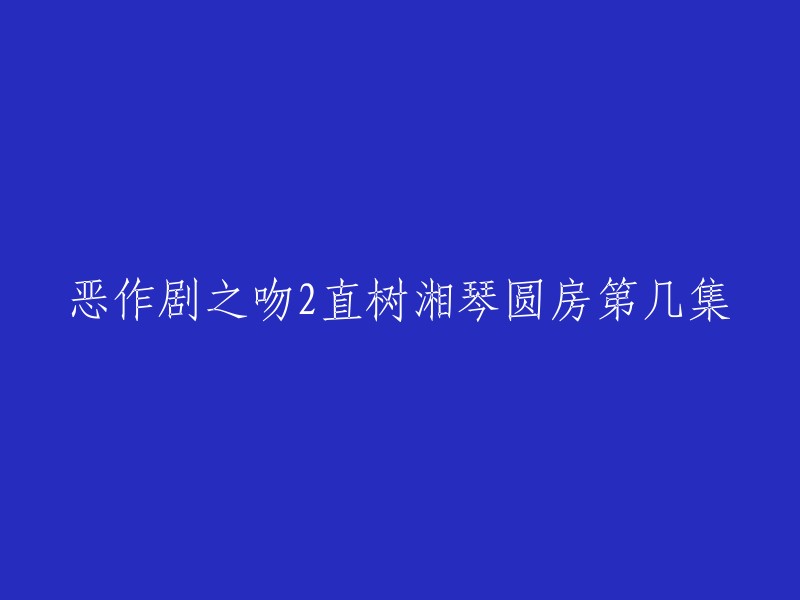 在电视剧《恶作剧之吻2》中，直树和湘琴圆房的情节出现在第**23**集。