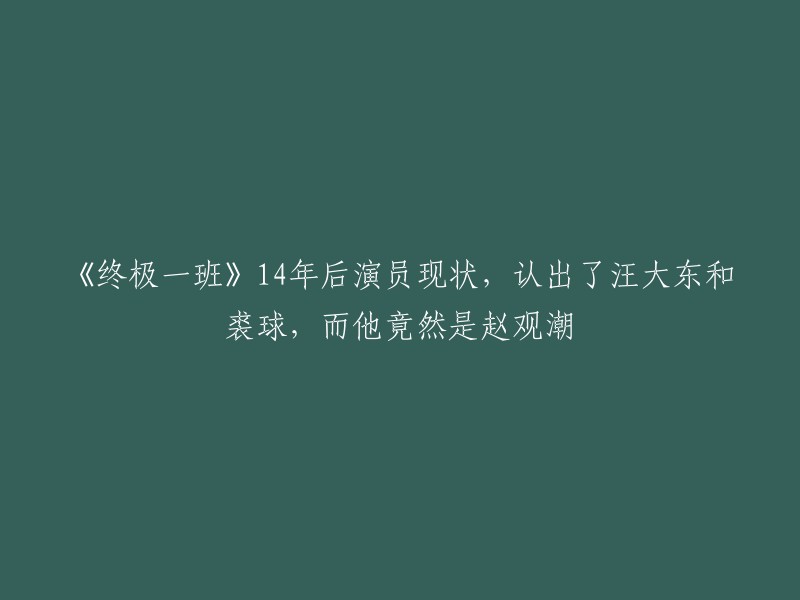 《终极一班》是一部2005年的台湾偶像剧，由可米国际影视和八大电视联合制作，汪东城、辰亦儒、炎亚纶、唐禹哲、李姝妍、殷悦、黄小柔等主演。该剧于2005年11月26日在GTV首播。

据报道，汪大东由演员汪东城饰演，而裘球则由演员裘庭威饰演。赵观潮这个角色则是由演员张信哲饰演的。