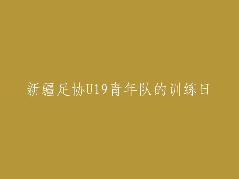 新疆足协U19青年队展开训练盛宴