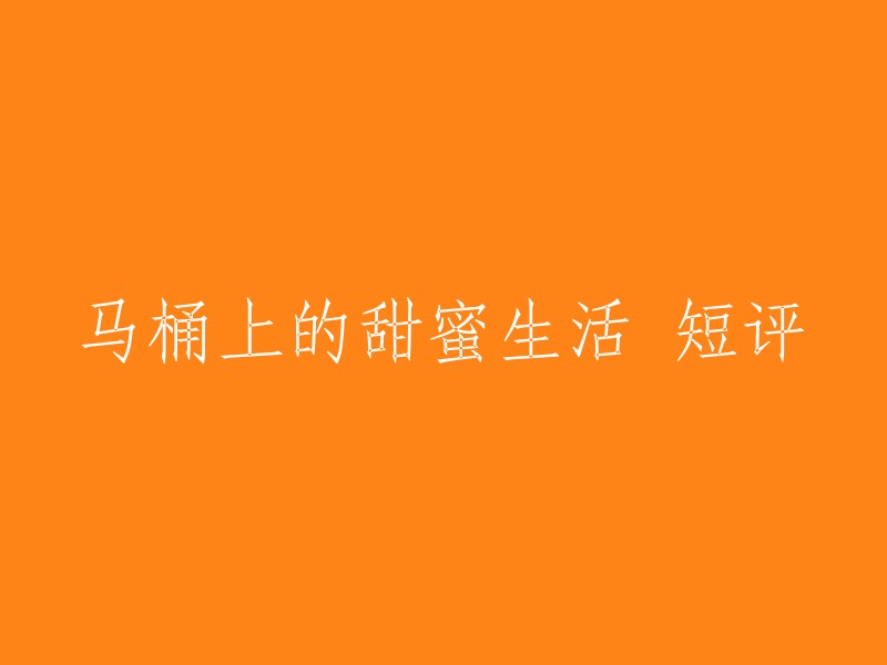 在马桶上的温馨时光：一篇简短的评论