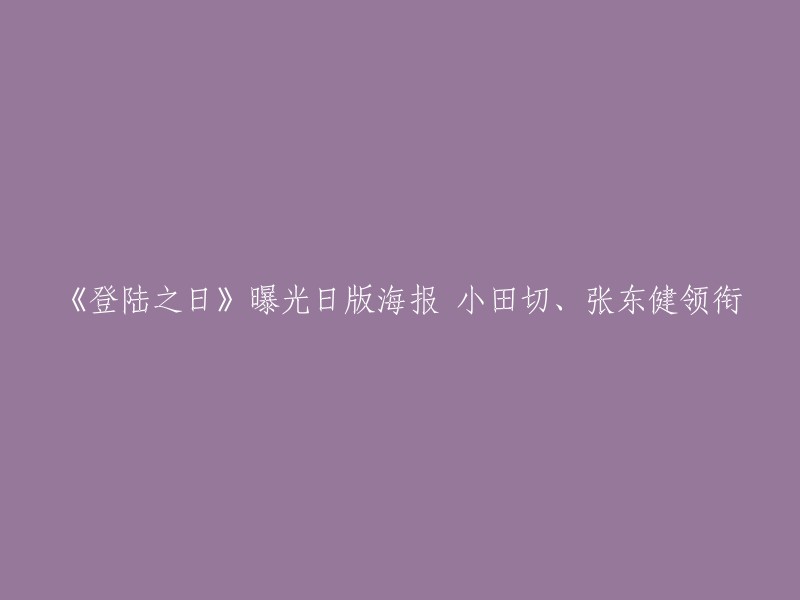 《登陆之日》曝光日版海报，小田切、张东健领衔。