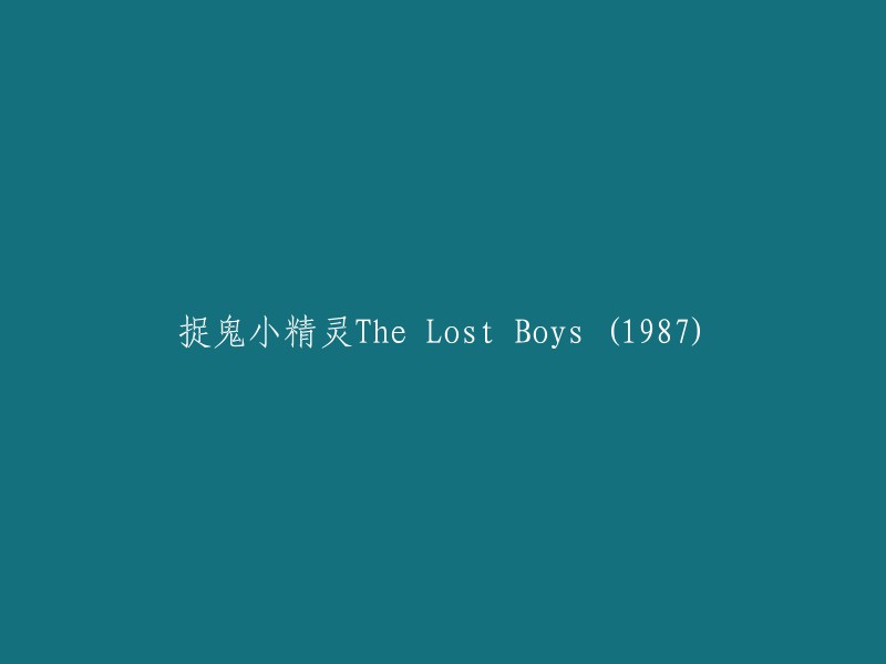 《捉鬼小精灵：失落的男孩》(The Lost Boys (1987))