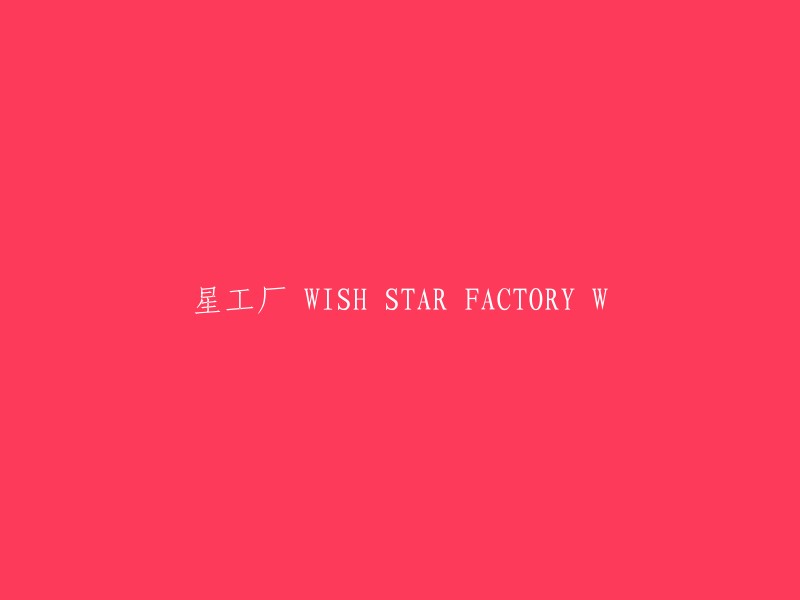 WISH STAR FACTORY W:重塑未来，点亮梦想"