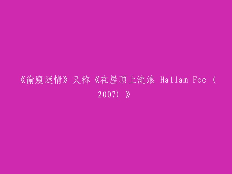 《屋顶上的流浪者》(Hallam Foe, 2007)