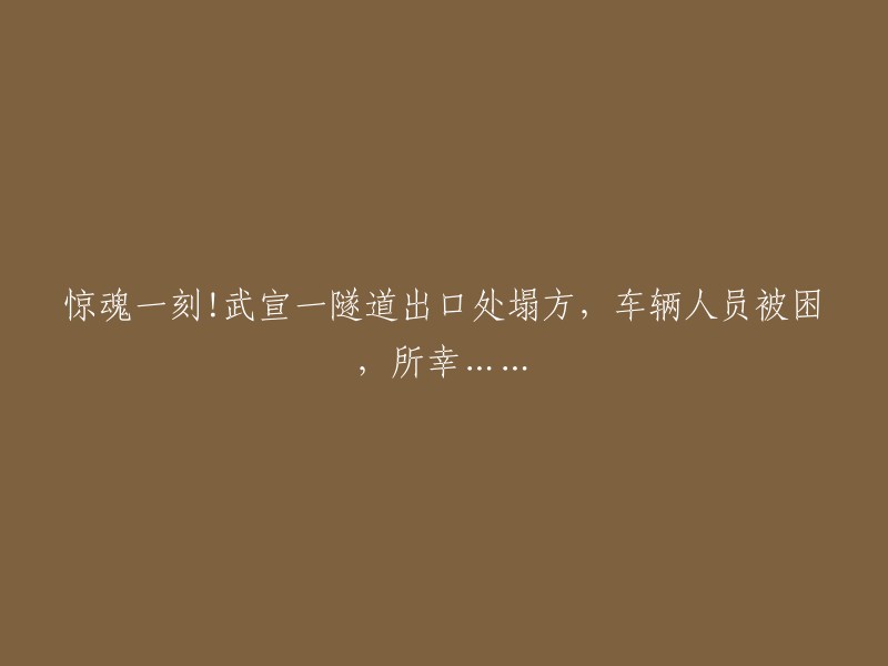 险象环生的一刻！武宣隧道出口突发塌方，车辆与人员陷入困境，幸得......