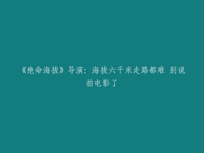 《登峰造极：海拔六千米的挑战》导演谈拍摄困难：连走路都难，更别说拍电影了