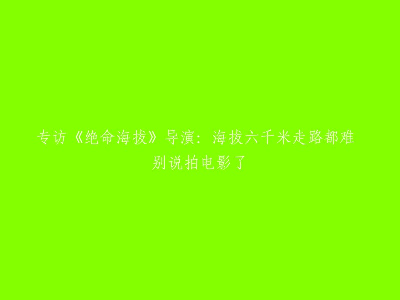 《绝命海拔》导演专访：电影拍摄在海拔六千米的地方，连走路都困难重重