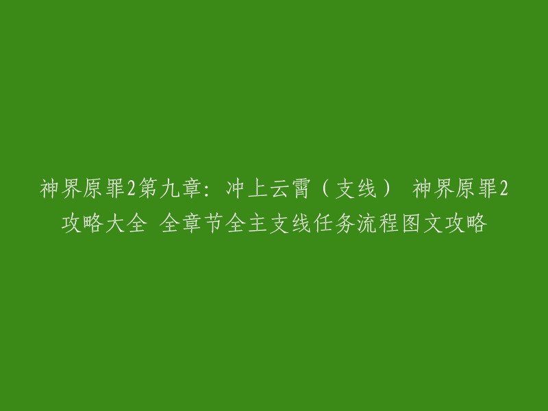 以下是您需要的重写标题：

《神界原罪2》冲上云霄(支线)攻略大全 全章节全主支线任务流程图文攻略