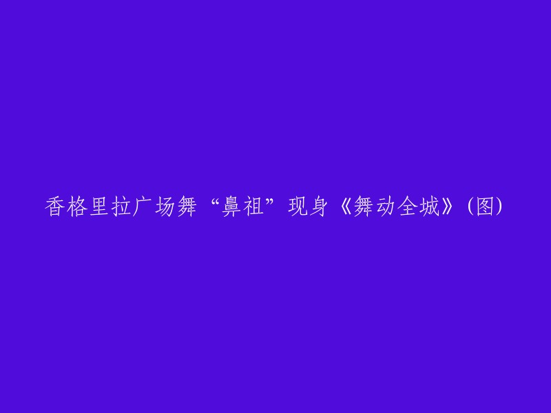 香格里拉广场舞开创者揭开《舞动全城》的面纱(图片)"