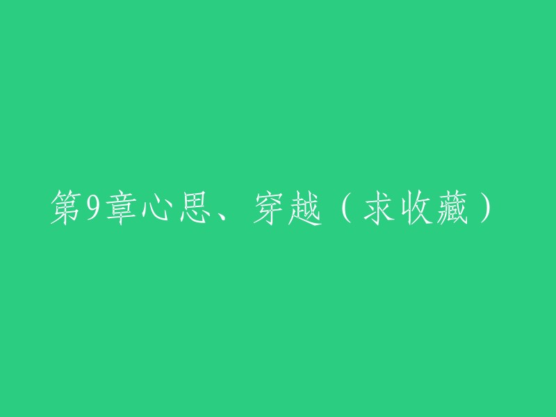 第九章 心灵之旅：穿越时空的探寻(求收藏)