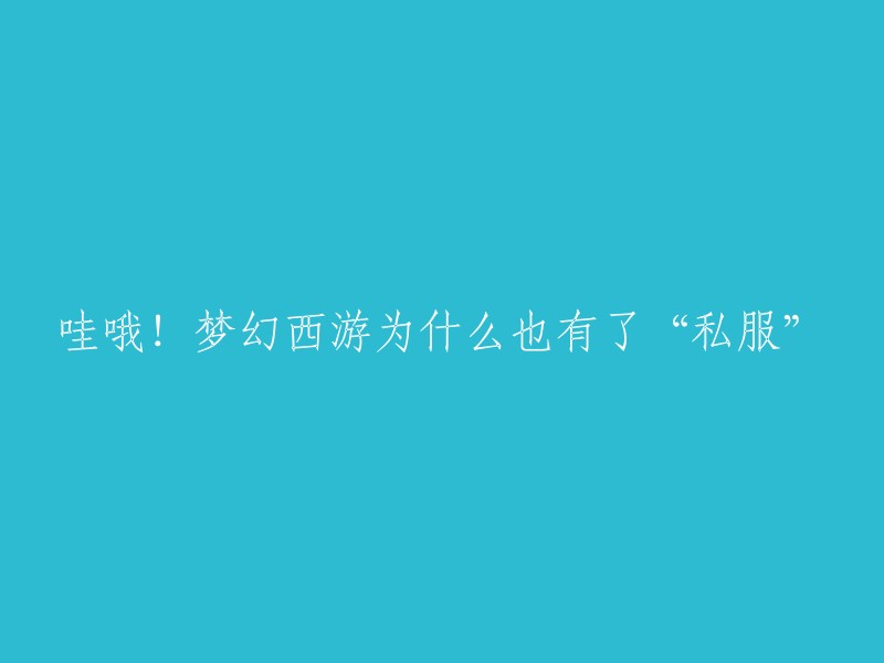 梦幻西游私服是指未经官方授权，由个人或组织自行搭建的服务器，供玩家进行游戏。这些私服通常会违反游戏版权法规，因此被官方打击。 

如果您想玩梦幻西游私服，建议您不要这样做，因为这可能会违反游戏版权法规。