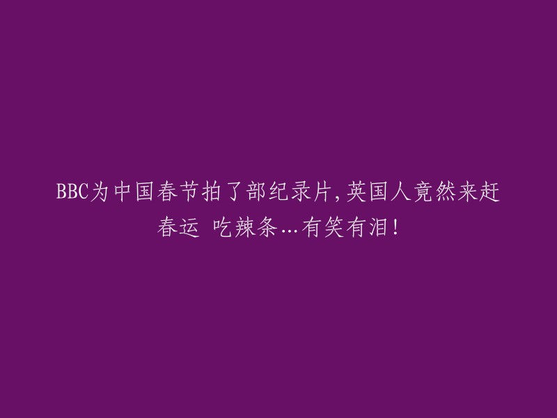 BBC制作春节纪录片，英国人亲自参与春运，辣条成必备美食，笑中带泪！