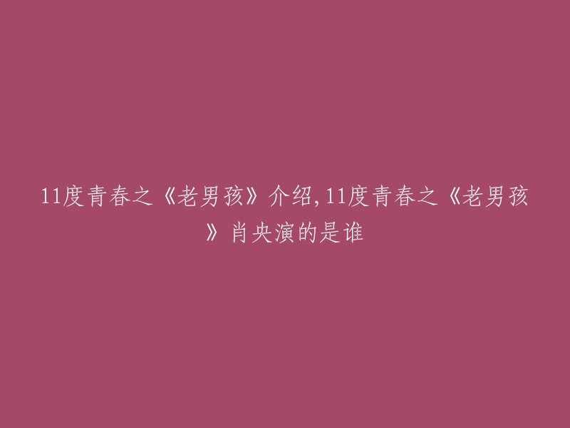 《老男孩》是由肖央执导并担任编剧，肖央、王太利、韩秋池等主演的电影。影片讲述了一对痴迷迈克尔杰克逊十几年的平凡“老男孩”重新登台找回梦想的故事。  