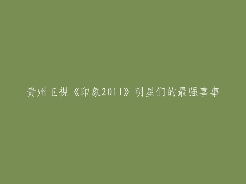 《印象2011》明星们喜闻乐见的盛大活动