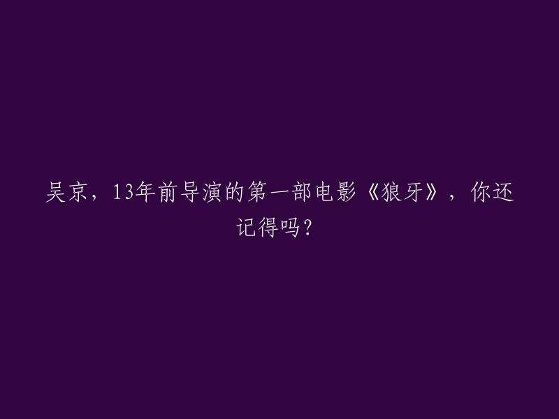 吴京的第一部电影是2008年的电影《狼牙》。这部电影讲述了香港黑帮集团老大马爷为躲避国际警察通缉来到离岛寺庙避世，在台风即将来临之际，离岛的寺庙内发生离奇的无头命案，香港黑帮集团老大马爷成为警方追捕的对象。