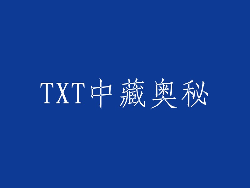 TXT文件中的秘密