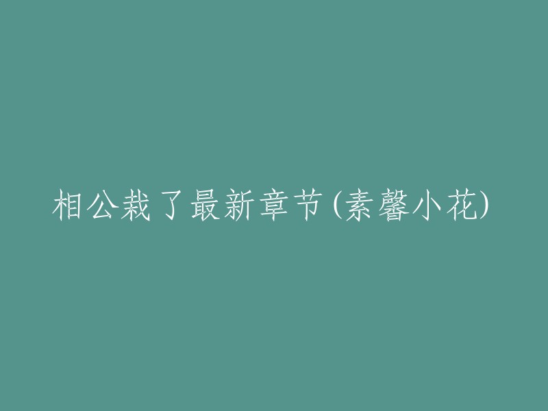 相公栽了： 素馨小花最新章节尽在其中(重新编写)"