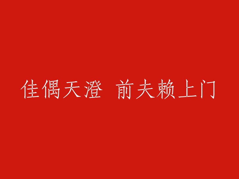 前夫突然登门寻求复合，佳偶天澄如何应对？