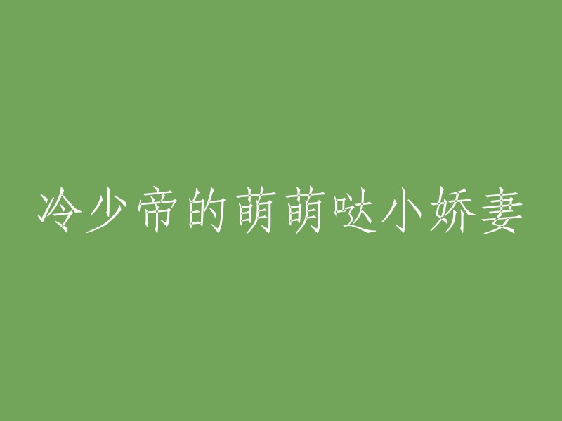 冷少帝的可爱小娇妻：一段温馨甜蜜的爱情故事