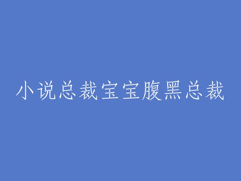 总裁宝宝与腹黑总裁：一部小说的两个主角