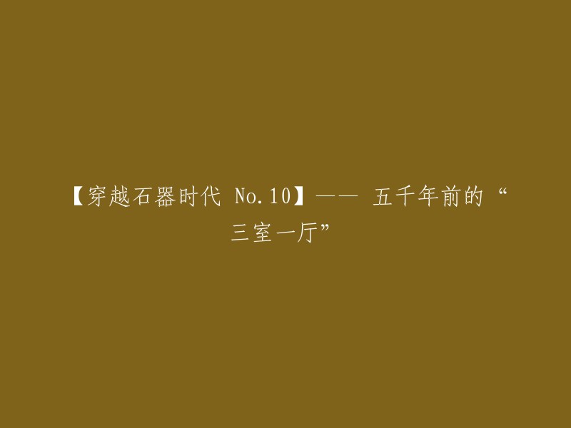 【穿越时空探秘石器时代 Top 10】——揭秘五千年前的“三室一厅”生活