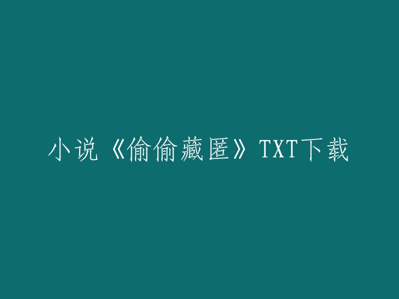 下载小说《偷偷藏匿》的TXT全文"