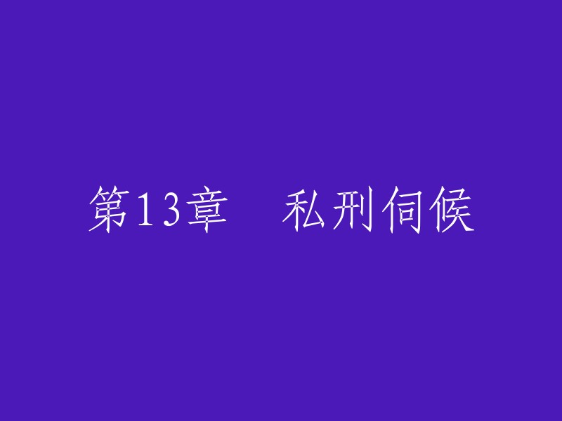 第13章 实施私人惩罚