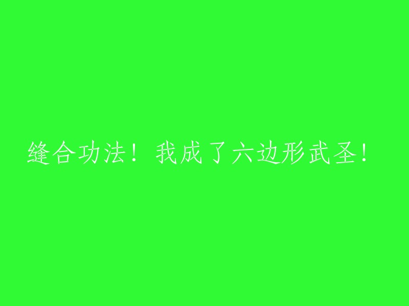 六边形武圣之路：我如何掌握缝合功法！