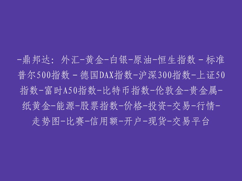 多元化投资选择：鼎邦达提供外汇、黄金、白银、原油及各类指数交易服务，包括恒生指数、标准普尔500指数、德国DAX指数等，以及比特币指数和伦敦金等多种贵金属产品"