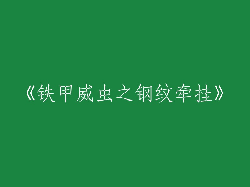 铁甲威虫：钢纹的牵绊"