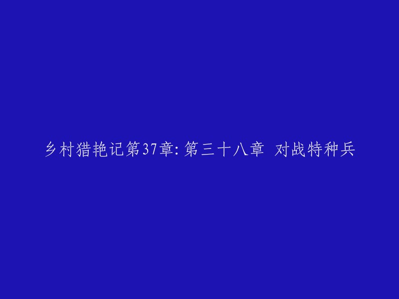 乡村风情第37章：第三十八章 与特种兵的对决