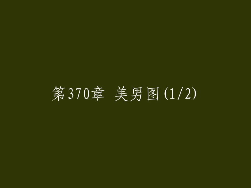 美男画卷(1/2): 第370章节