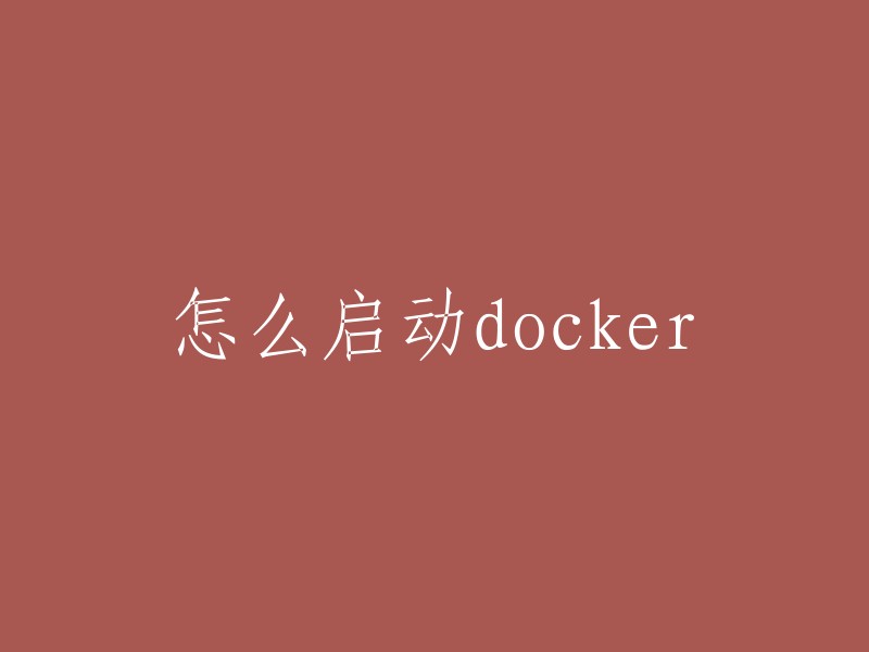 您可以使用以下命令启动Docker服务：

```bash
sudo systemctl start docker
```

如果您想让Docker服务在系统启动时自动启动，可以使用以下命令：

```bash
sudo systemctl enable docker
```