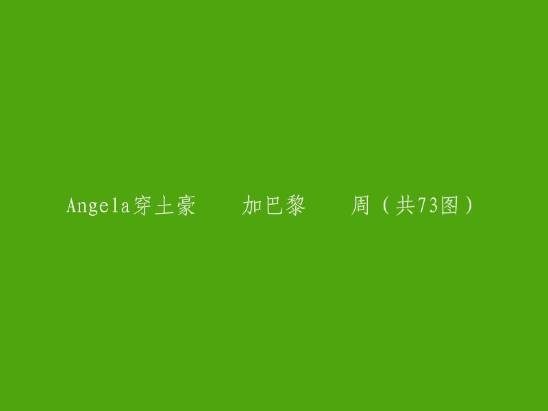 Angela穿土豪裝參加巴黎時裝周（共73图）