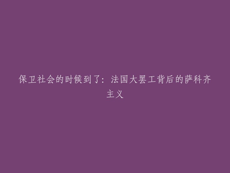 保卫社会的时候到了：萨科齐主义在法国大罢工中的作用